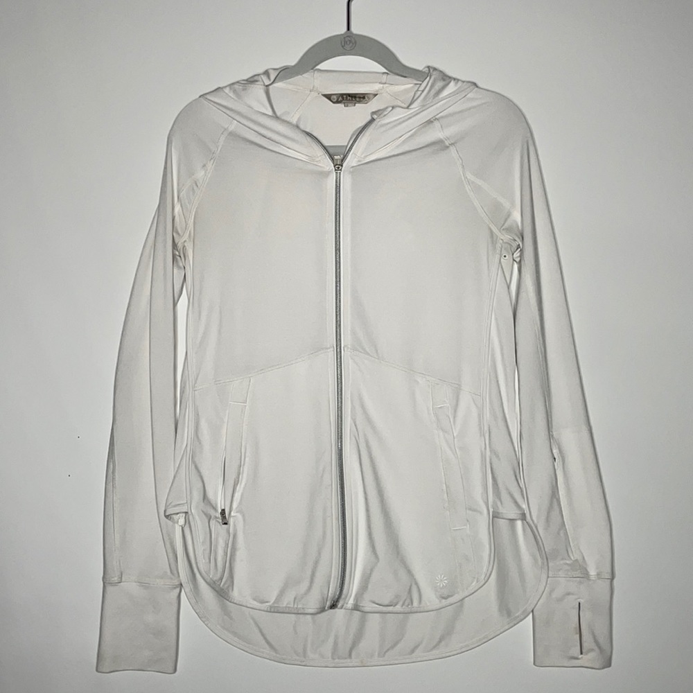 Athleta Womens Athletic Jacket White sz XS‎